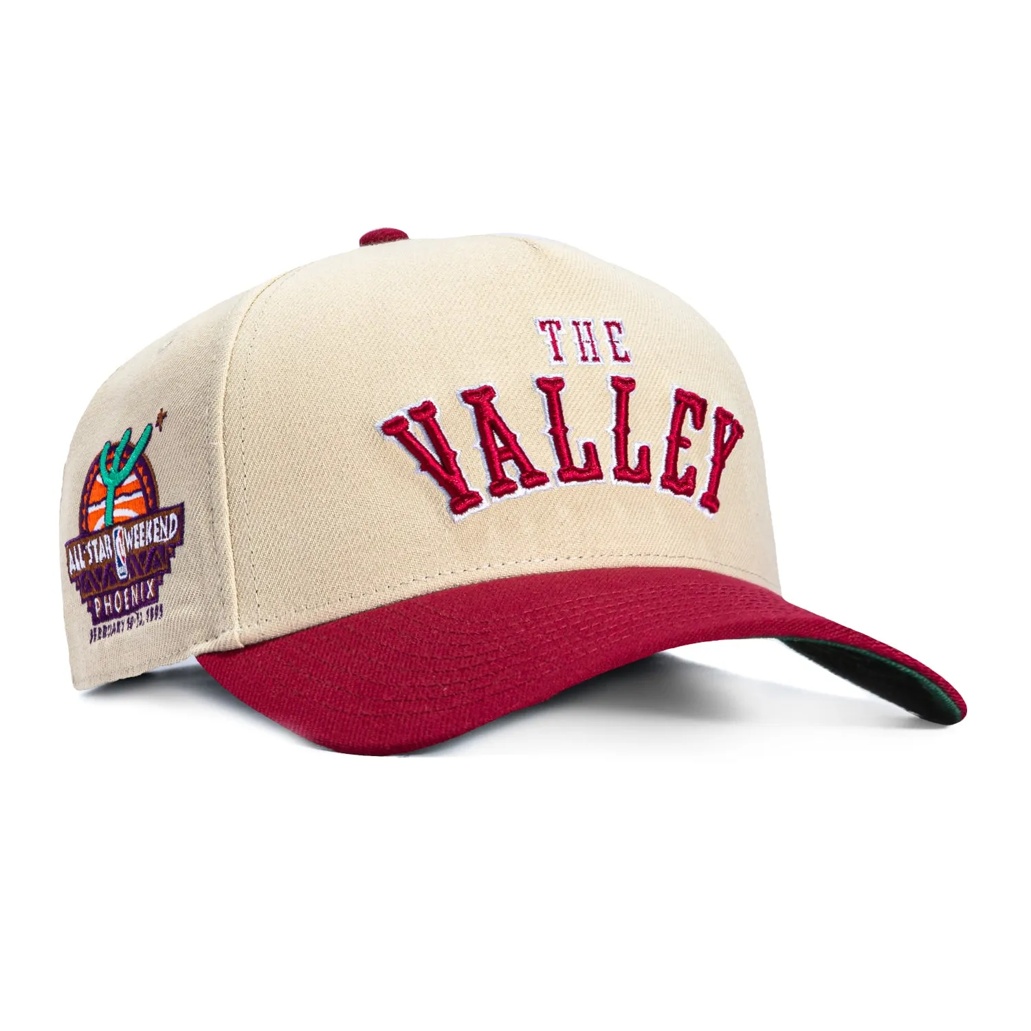 Mitchell & Ness Pro Pinch Phoenix Suns 1993 All Star Weekend Patch The Valley Snapback Hat - Stone, Cardinal sold by Hat Club