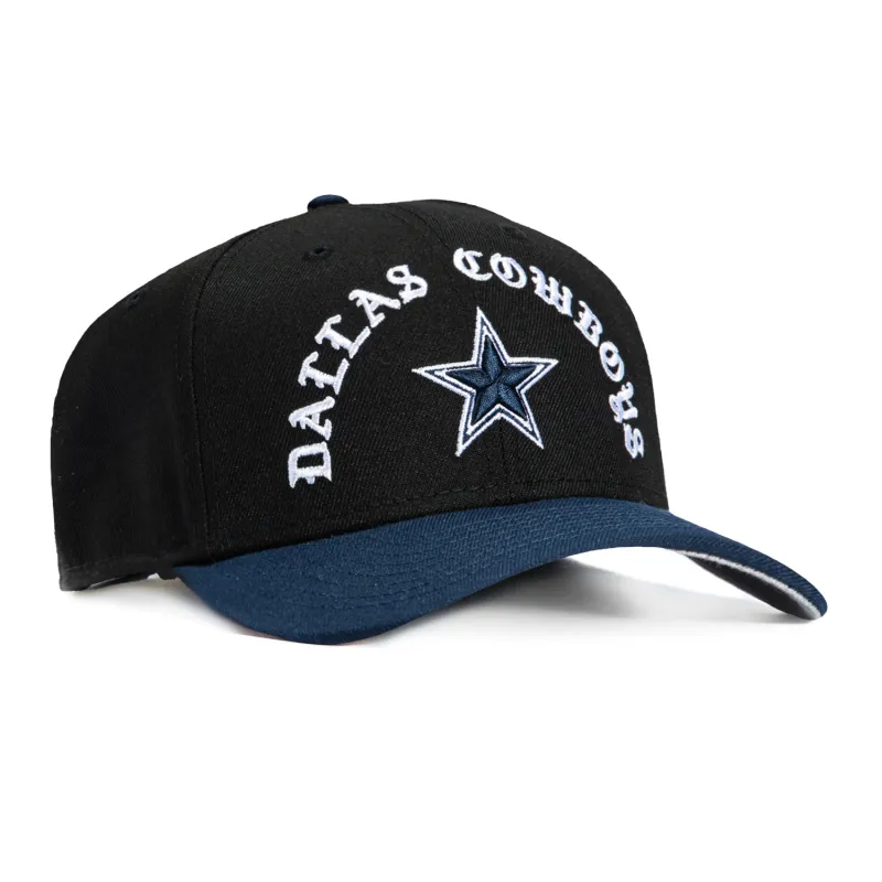 New Era 9Seventy Dallas Cowboys Old English Arch Snapback Hat - Black, Navy made by Hat Club
