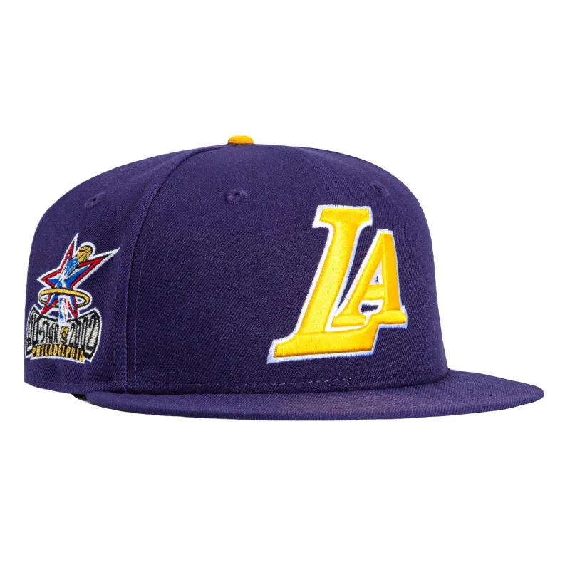 New Era 59Fifty Los Angeles Lakers 2002 All Star Game Patch LA Hat - Purple sold by Hat Club