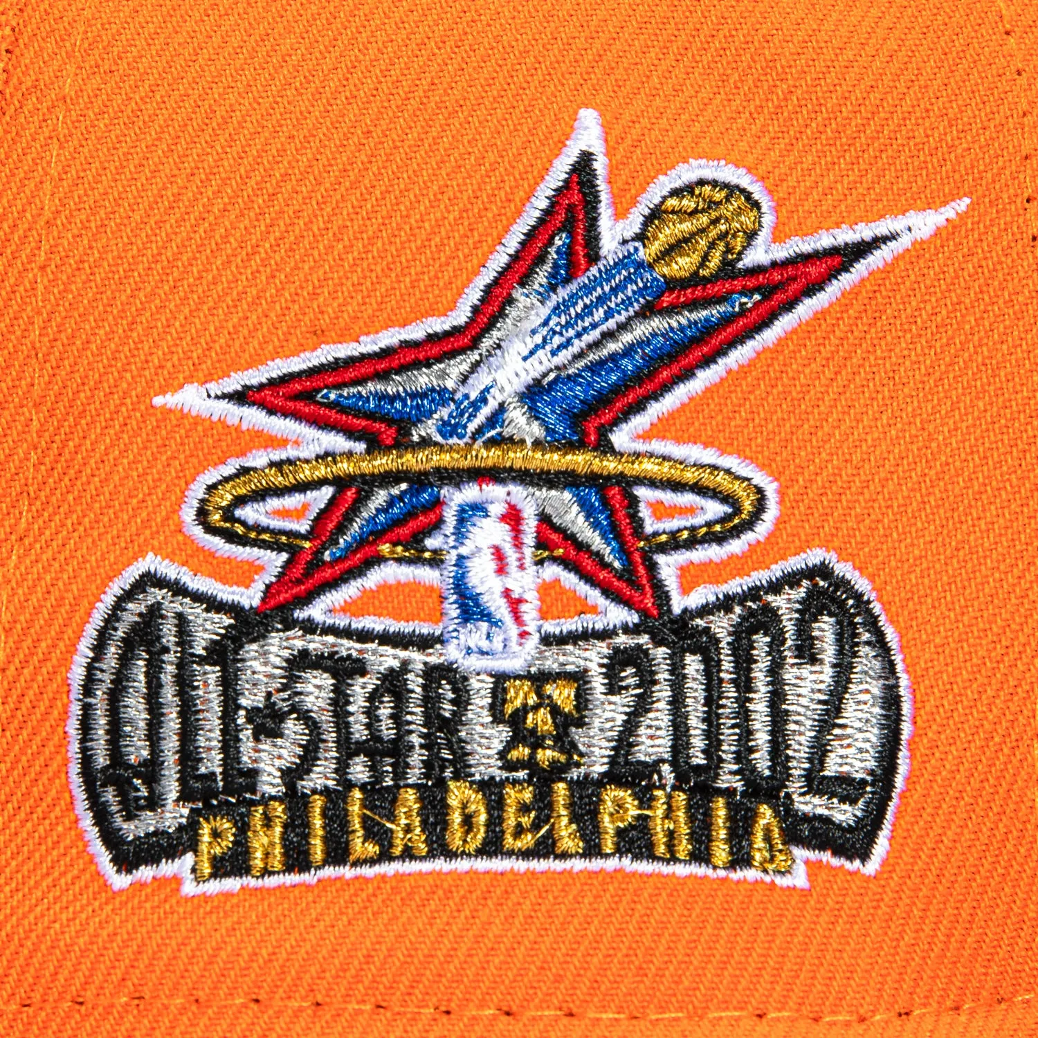 New Era 59Fifty Golden State Warriors 2002 All Star Game Patch 1997 Alternate Hat - Orange, Navy sold by Hat Club product image thumbnail 5