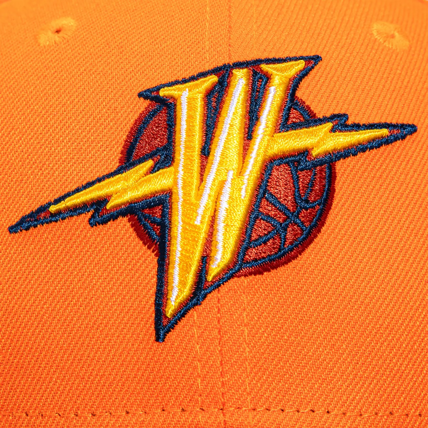 New Era 59Fifty Golden State Warriors 2002 All Star Game Patch 1997 Alternate Hat - Orange, Navy sold by Hat Club product image thumbnail 4
