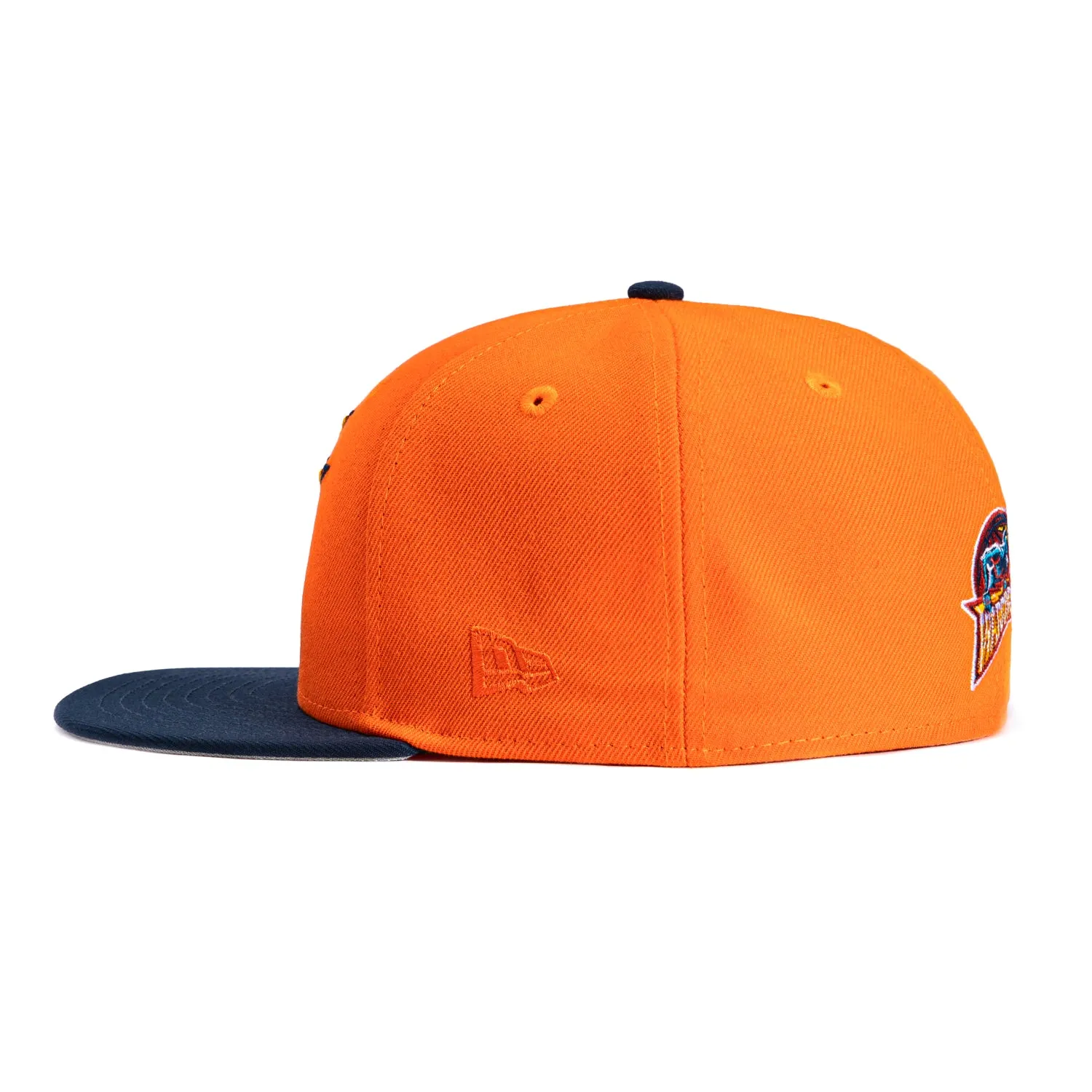 New Era 59Fifty Golden State Warriors 2002 All Star Game Patch 1997 Alternate Hat - Orange, Navy sold by Hat Club product image thumbnail 3