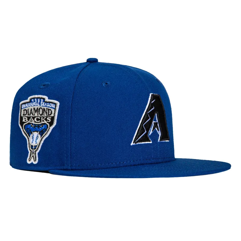 New Era 59Fifty Arizona Diamondbacks Inaugural Patch A Hat - Royal, Black, White sold by Hat Club