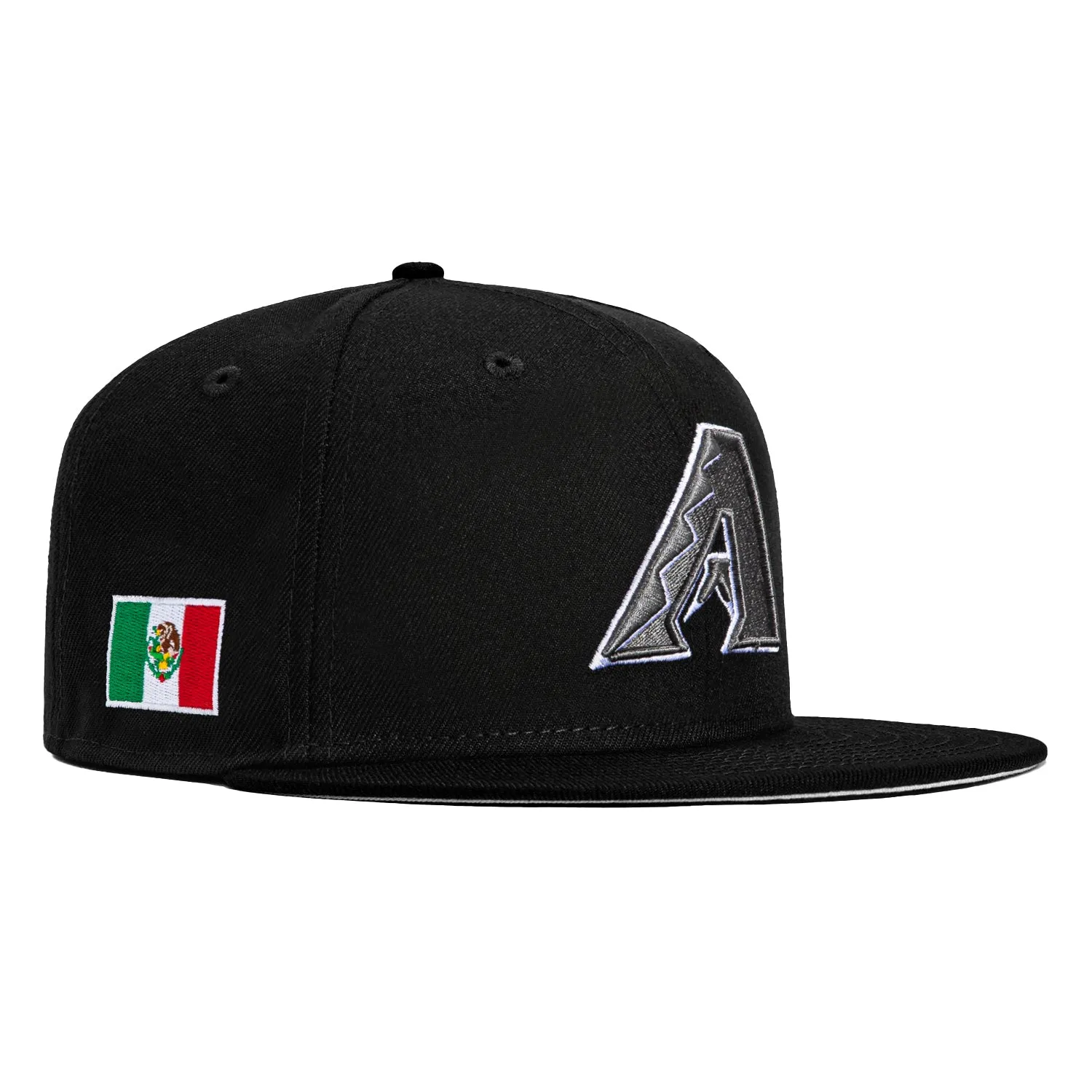 New Era 59Fifty Arizona Diamondbacks Mexico Flag Hat - Black, Graphite sold by Hat Club