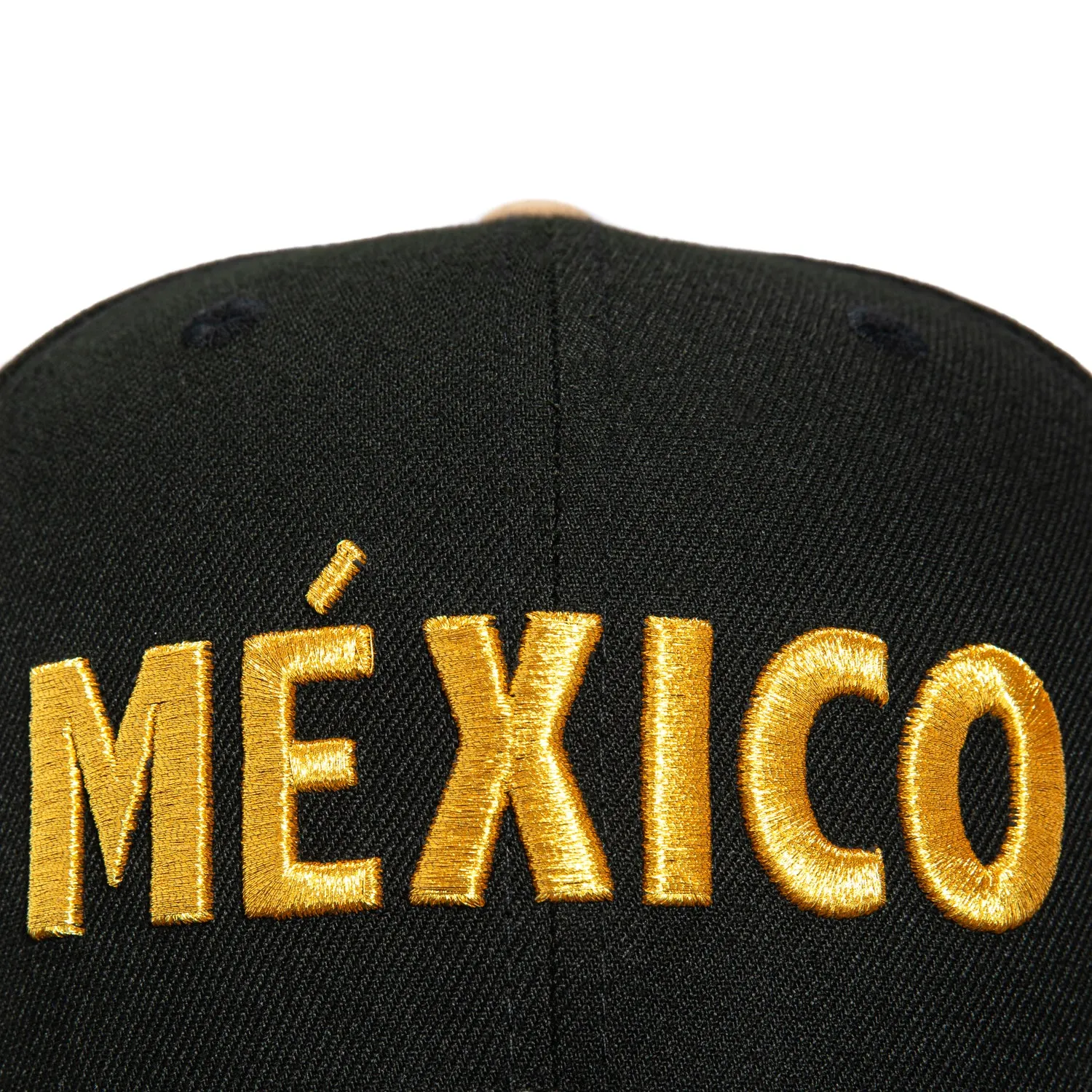 New Era 59Fifty Mexico Mexico Flag Patch Word Hat - Black, Metallic Gold sold by Hat Club product image thumbnail 4