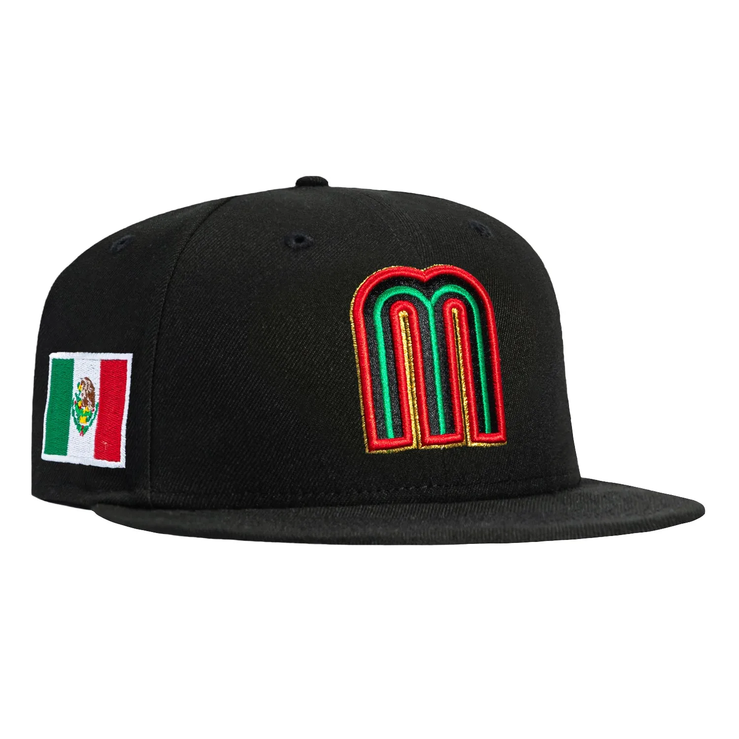 New Era 59Fifty Mexico World Baseball Classic Mexico Flag Patch Red UV Hat - Black sold by Hat Club