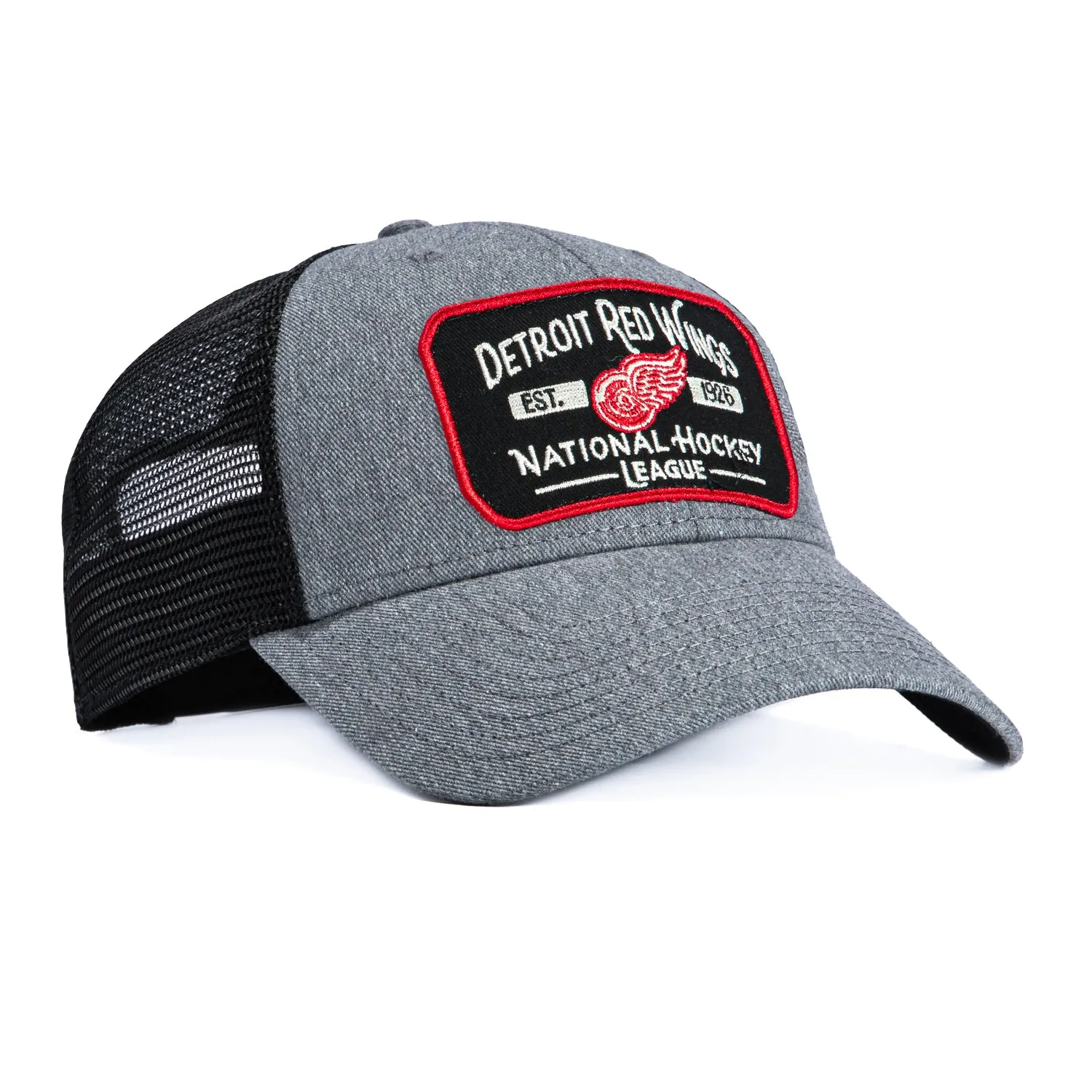 47 Brand MVP Detroit Red Wings Est. 1926 Patch Trucker Snapback Hat - Charcoal sold by Hat Club