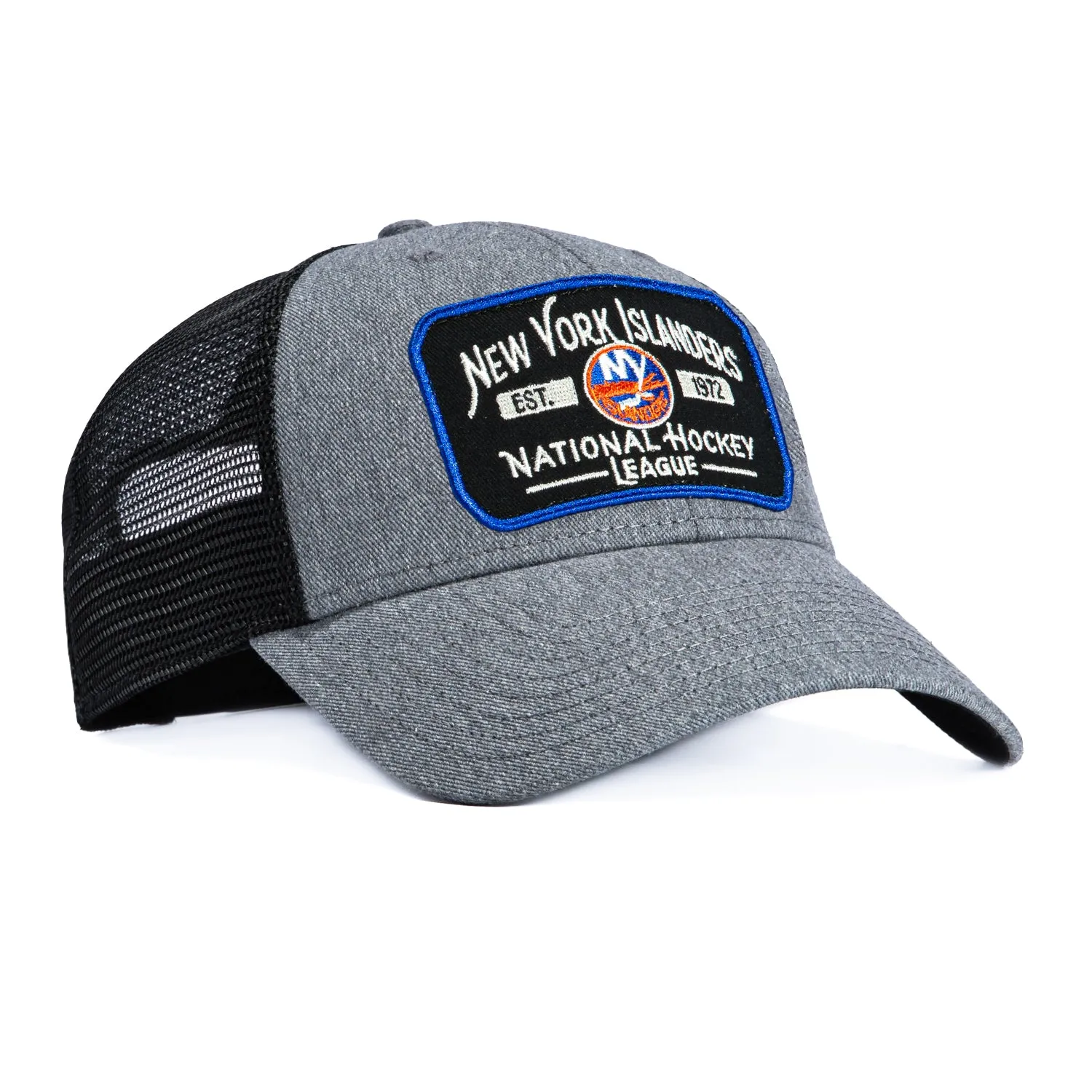 47 Brand MVP New York Islanders Est. 1972 Patch Trucker Snapback Hat - Charcoal sold by Hat Club