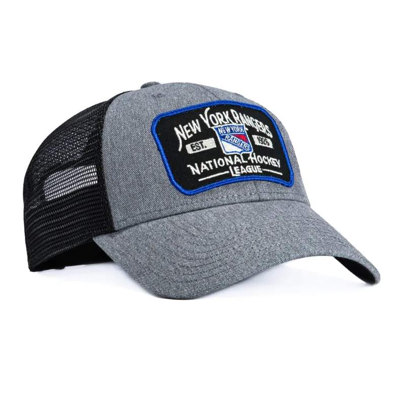 47 Brand MVP New York Rangers Est. 1926 Patch Trucker Snapback Hat - Charcoal made by 47
