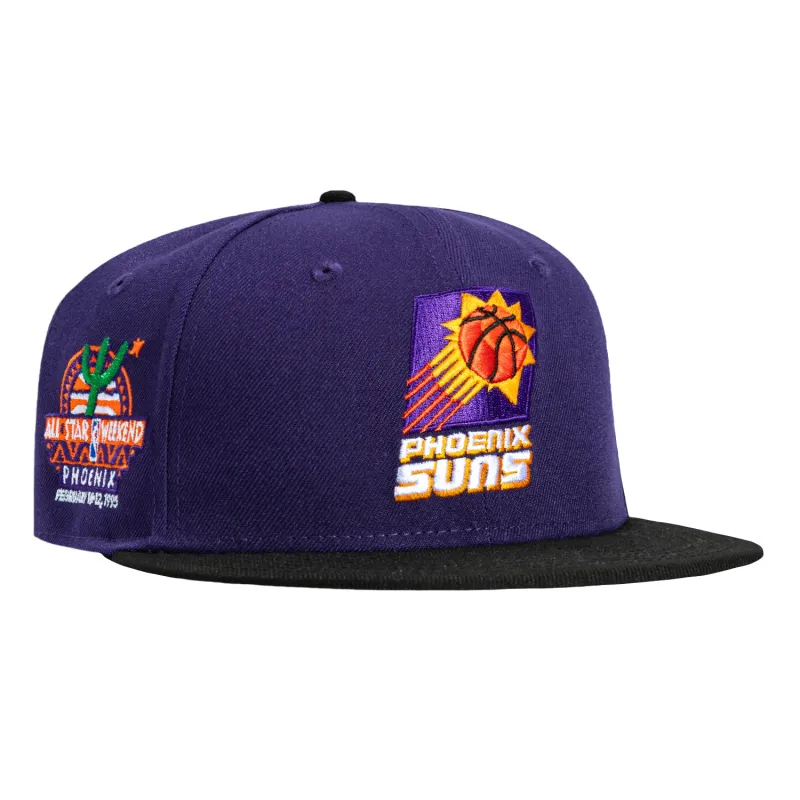 New Era 59Fifty Phoenix Suns 1995 All Star Game Patch Hat - Purple Black made by New Era