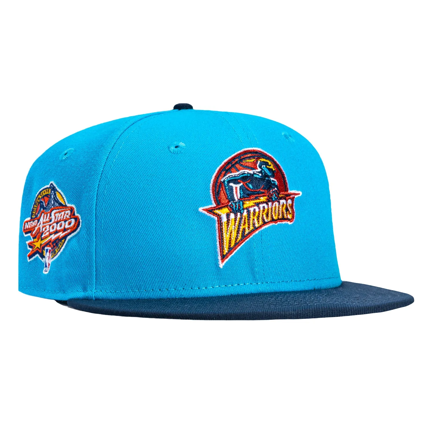 New Era 59Fifty Golden State Warriors 2000 All Star Game Patch Hat - Neon Blue, Navy sold by Hat Club