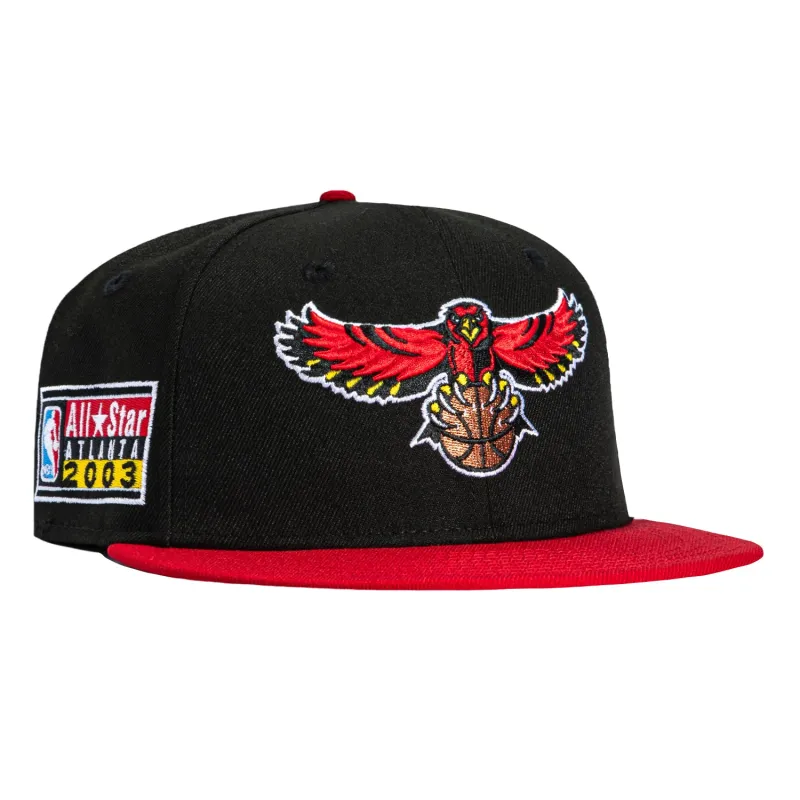 New Era 59Fifty Atlanta Hawks 2003 All Star Game Patch Hat - Black, Red sold by Hat Club