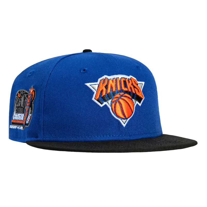 New Era 59Fifty New York Knicks 1998 All Star Game Patch Hat - Royal, Black made by New Era