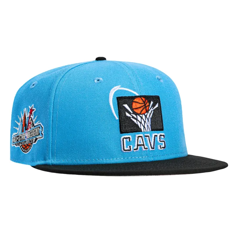 New Era 59Fifty Cleveland Cavaliers 1997 All Star Game Patch Hat - Light Blue, Black sold by Hat Club