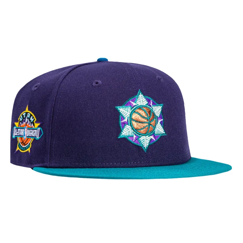 New Era 59Fifty Utah Jazz 1993 All Star Game Patch Alternate Hat - Purple, Teal sold by Hat Club