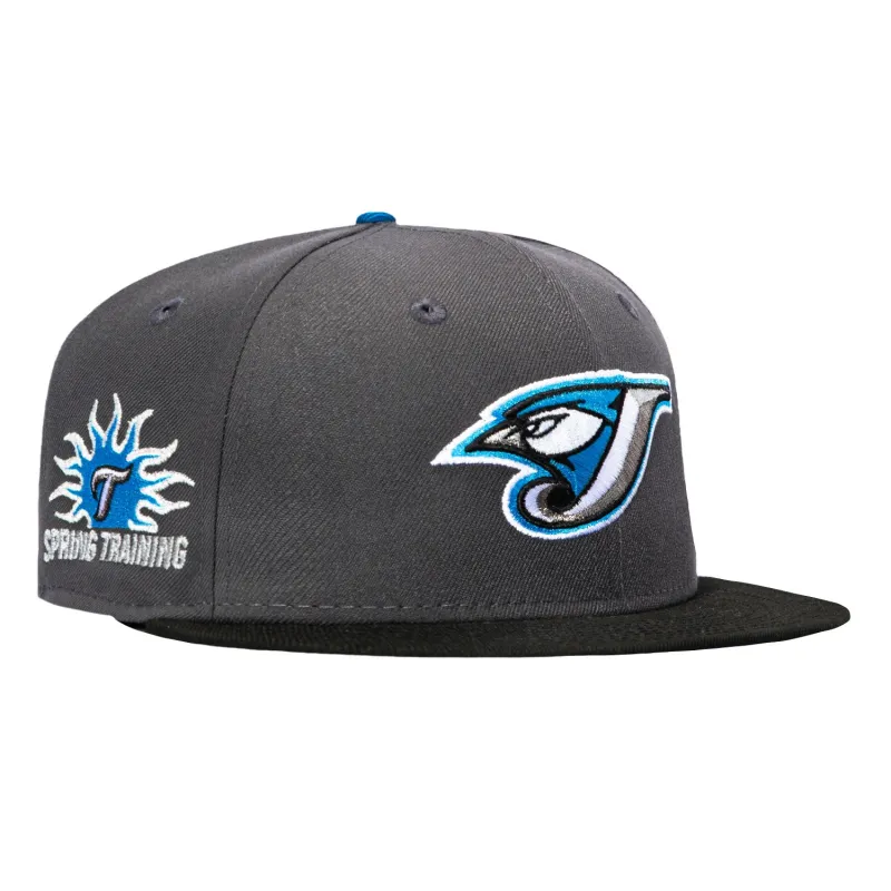 New Era 59Fifty Toronto Blue Jays Spring Training Patch 2004 Hat - Graphite, Black made by New Era