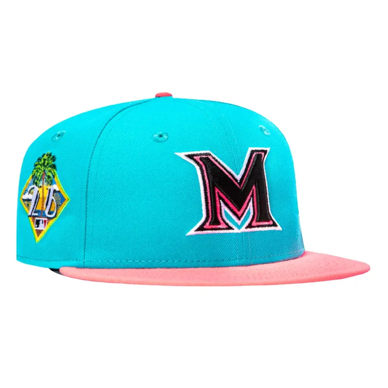 New Era 59Fifty Miami Marlins 2026 Florida Spring Training Patch City M Hat - Teal, Magenta made by New Era