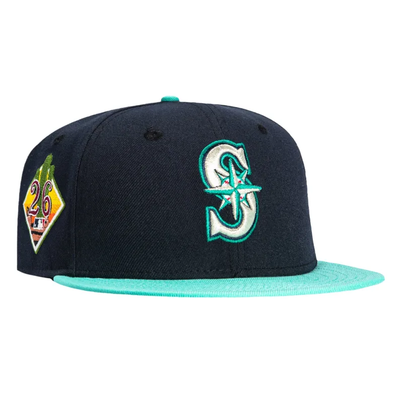 New Era 59Fifty Seattle Mariners 2026 Arizona Spring Training Patch BP Hat - Navy, Mint made by New Era