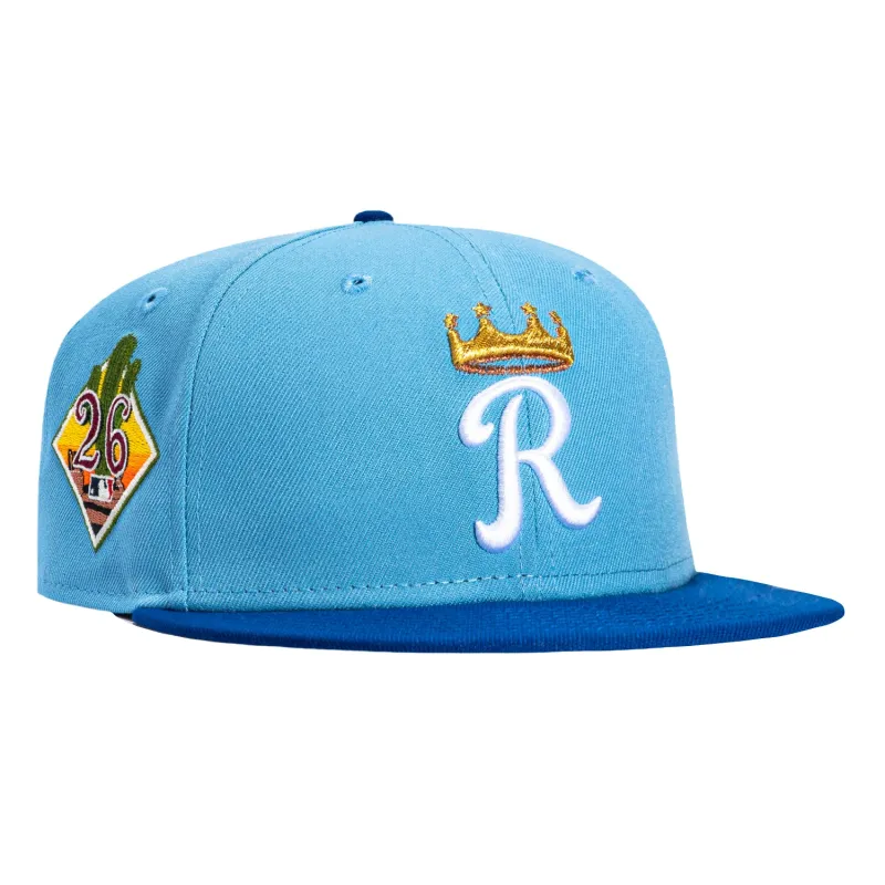 New Era 59Fifty Kansas City Royals 2026 Arizona Spring Training Patch BP Hat - Light Blue, Royal sold by Hat Club