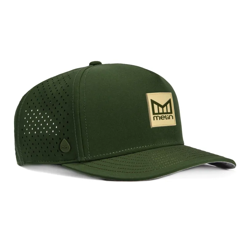 Melin Odysea Stacked Hydro Snapback Hat - Olive made by Hat Club