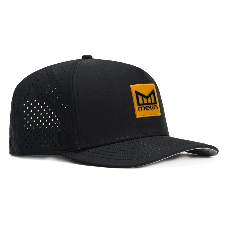 Melin Odysea Stacked Hydro Snapback Hat - Black, Brown made by Hat Club