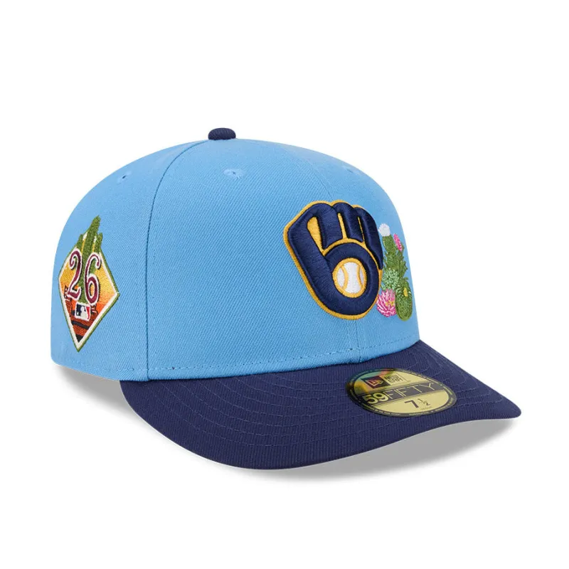 New Era 59Fifty Milwaukee Brewers 2026 Arizona Spring Training Pre-Curved Hat - Light Blue, Light Navy made by New Era