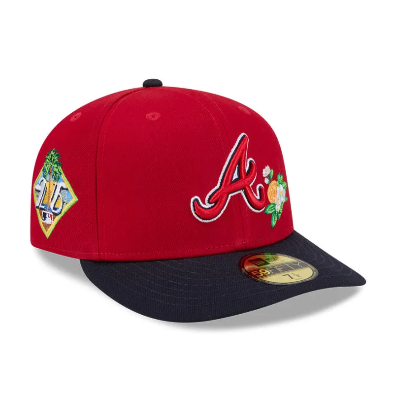 New Era 59Fifty Atlanta Braves 2026 Florida Spring Training Pre-Curved Hat - Red, Navy made by New Era