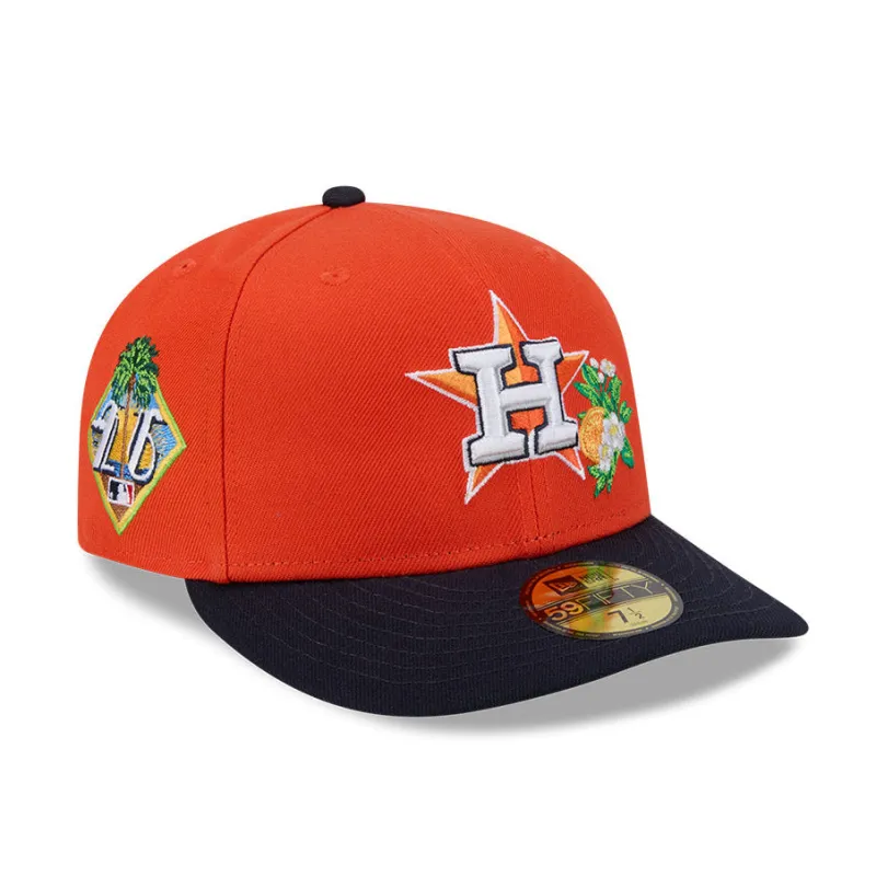 New Era 59Fifty Houston Astros 2026 Florida Spring Training Pre-Curved Hat - Orange, Navy made by New Era