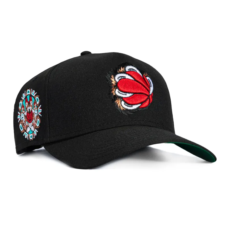 New Era 9Forty A-Frame Black Dome Memphis Grizzlies Logo Patch Alternate Snapback Hat - Black sold by Hat Club