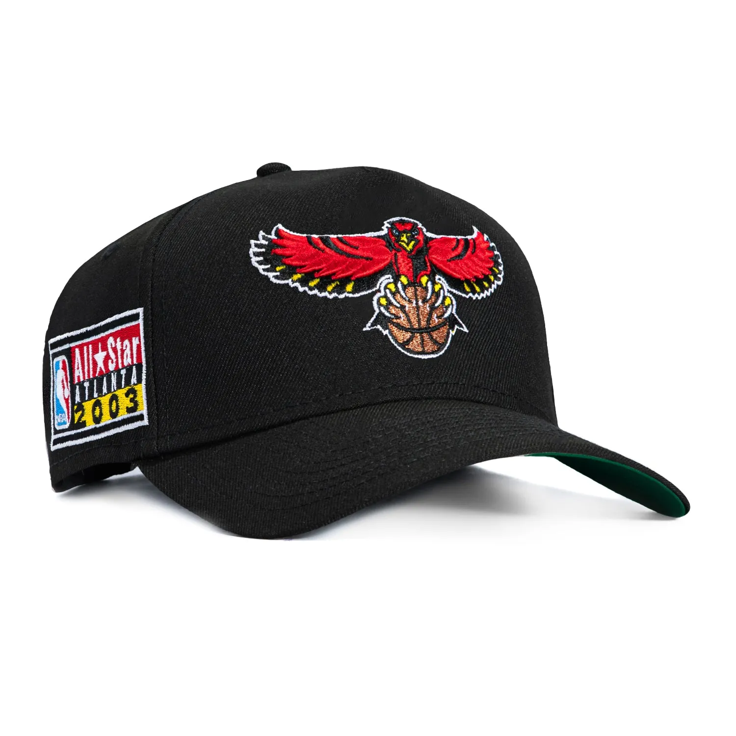New Era 9Forty A-Frame Black Dome Atlanta Hawks 2003 All Star Game Patch Snapback Hat - Black sold by Hat Club