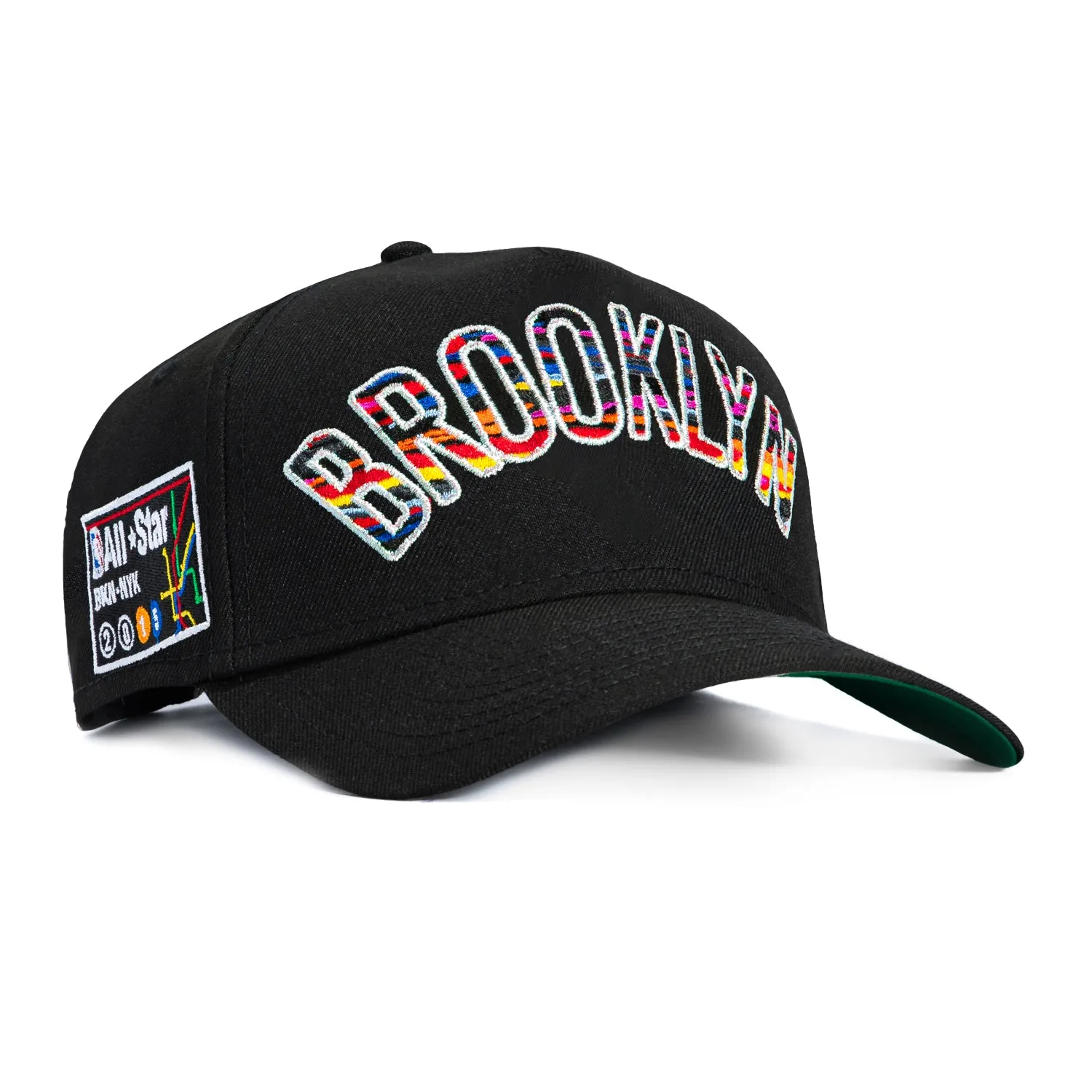 New Era 9Forty A-Frame Black Dome Brooklyn Nets 2015 All Star Game City Patch Arch Snapback Hat - Black sold by Hat Club