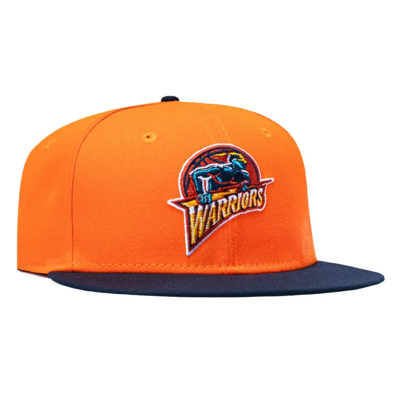 New Era 59Fifty Golden State Warriors 1997 Hat - Orange, Navy sold by Hat Club