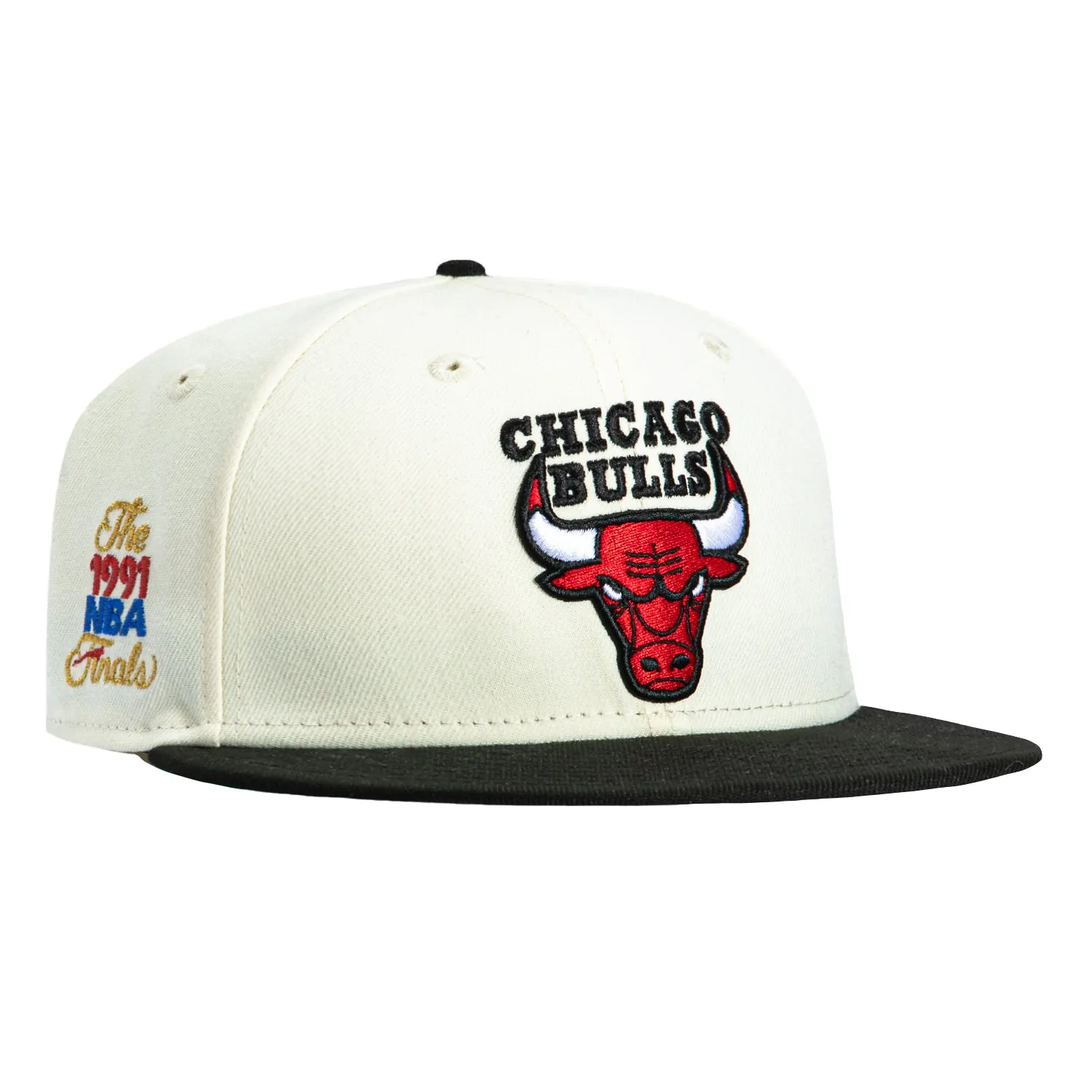 New Era 59Fifty Chicago Bulls 1991 NBA Finals Patch Hat - White, Black sold by Hat Club
