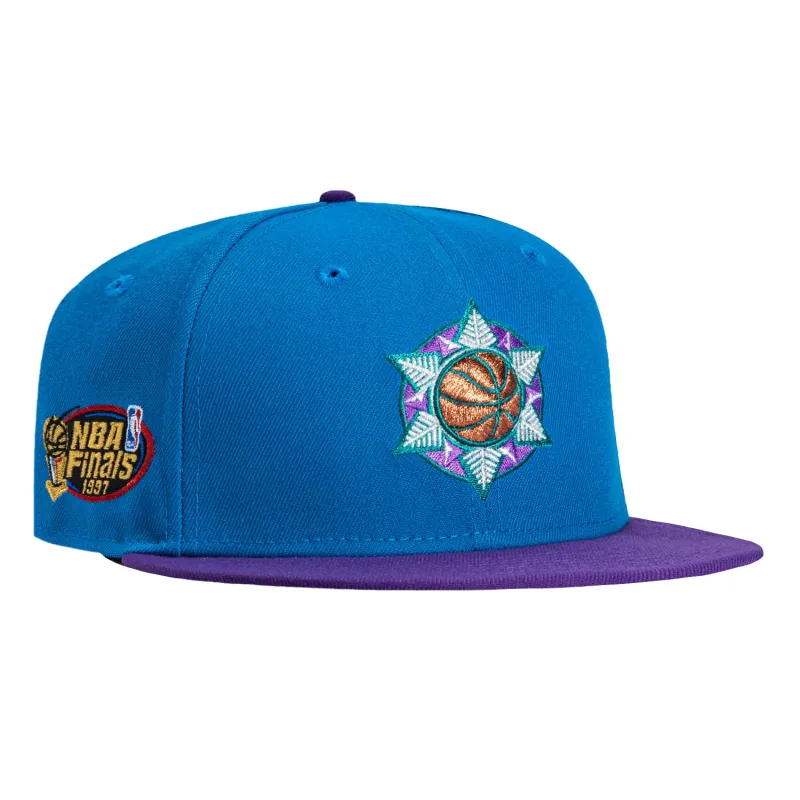 New Era 59Fifty Utah Jazz 1997 NBA Finals Patch Alternate Hat - Neon Blue, Purple made by New Era