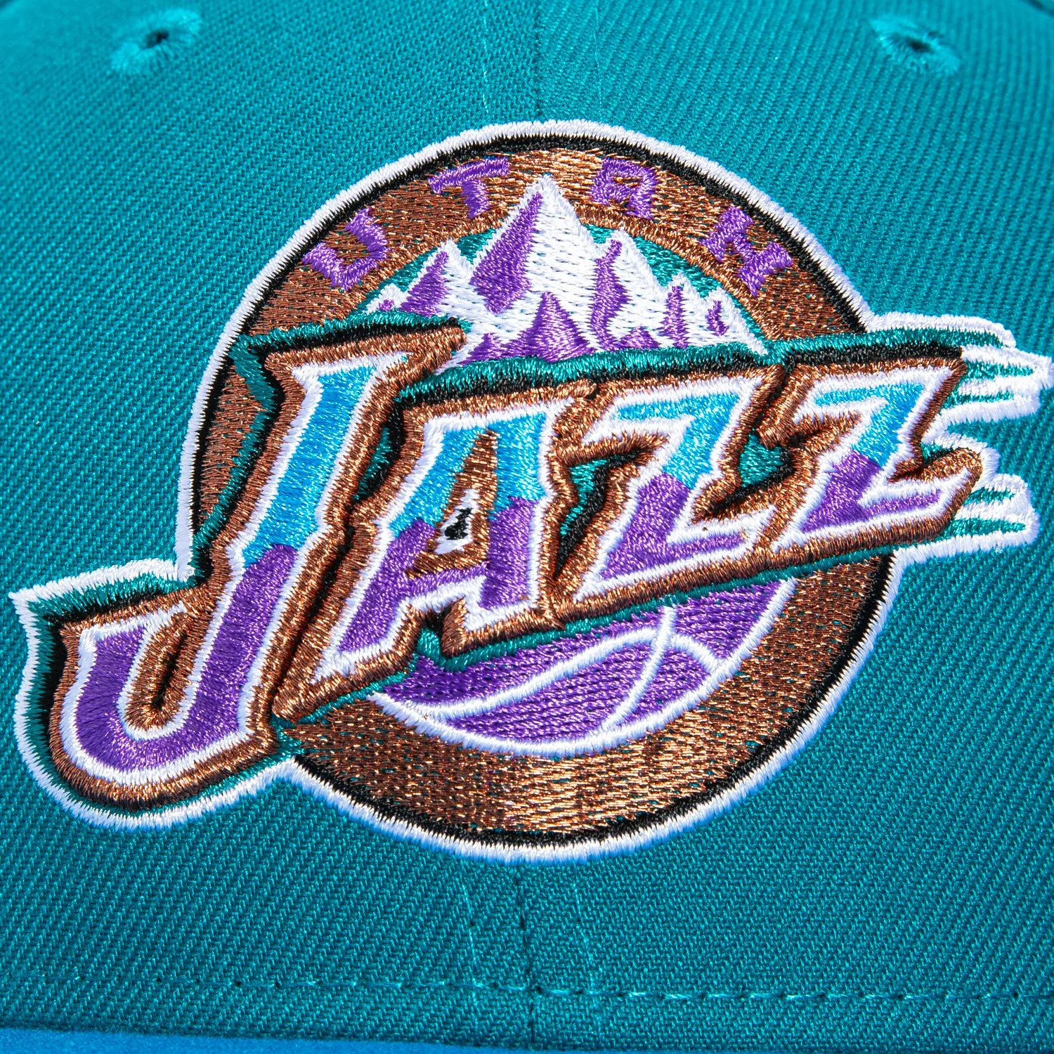 New Era 59Fifty Utah Jazz 1998 NBA Finals Patch Hat - Teal, Neon Blue sold by Hat Club product image thumbnail 4