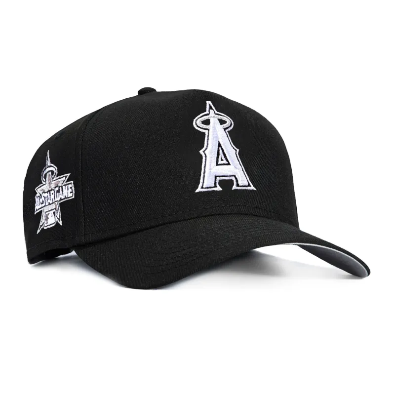 New Era 9Forty A-Frame Los Angeles Angels 2010 All Star Game Patch Snapback Hat - Black, White sold by Hat Club