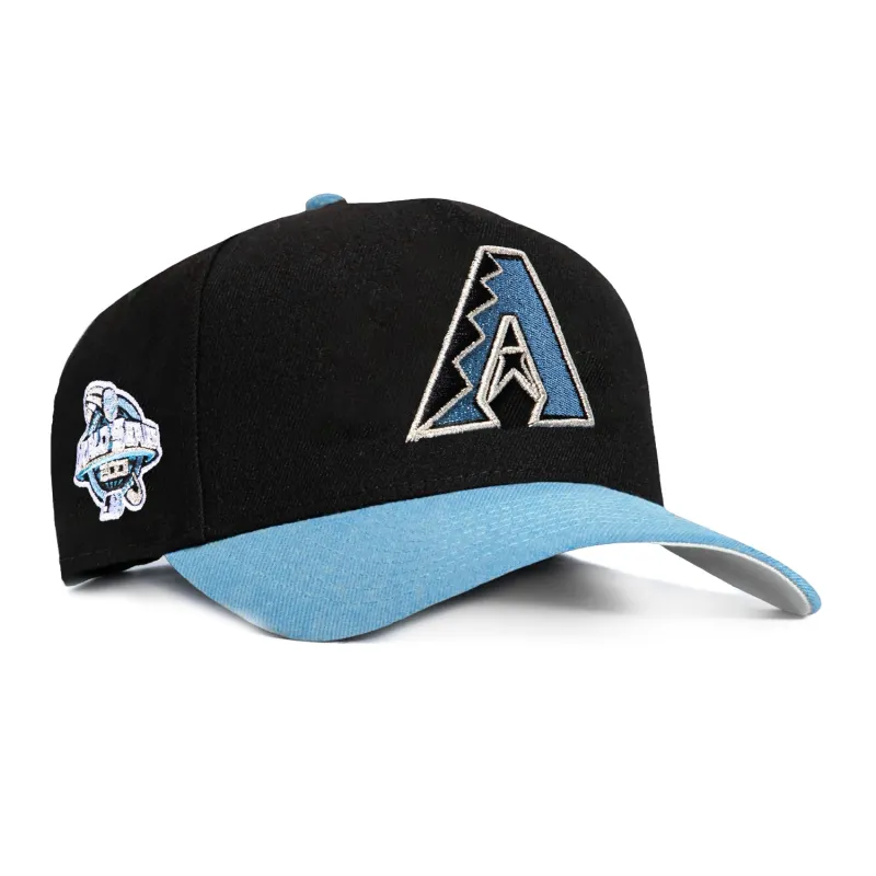 New Era 9Forty A-Frame Arizona Diamondbacks 2001 World Series Patch A Snapback Hat - Black, Indigo sold by Hat Club