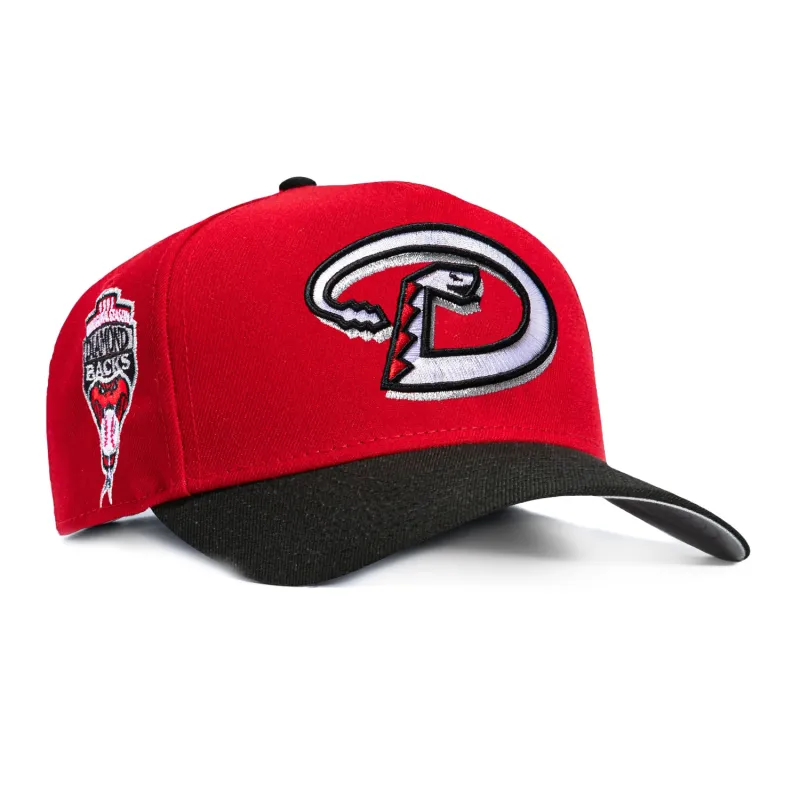 New Era 9Forty A-Frame Arizona Diamondbacks Inaugural Patch D Snapback Hat - Red, Black sold by Hat Club