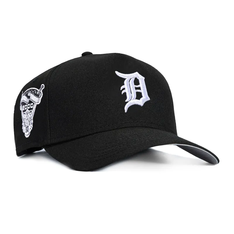 New Era 9Forty A-Frame Detroit Tigers 2000 Inaugural Patch Snapback Hat - Black, White sold by Hat Club