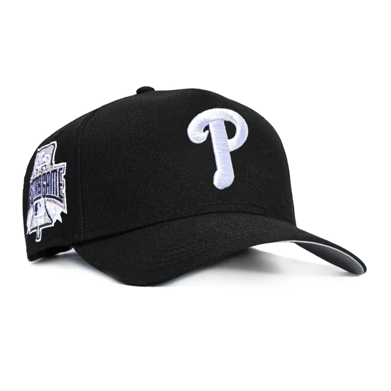 New Era 9Forty A-Frame Philadelphia Phillies 1996 All Star Game Patch Snapback Hat - Black, White sold by Hat Club