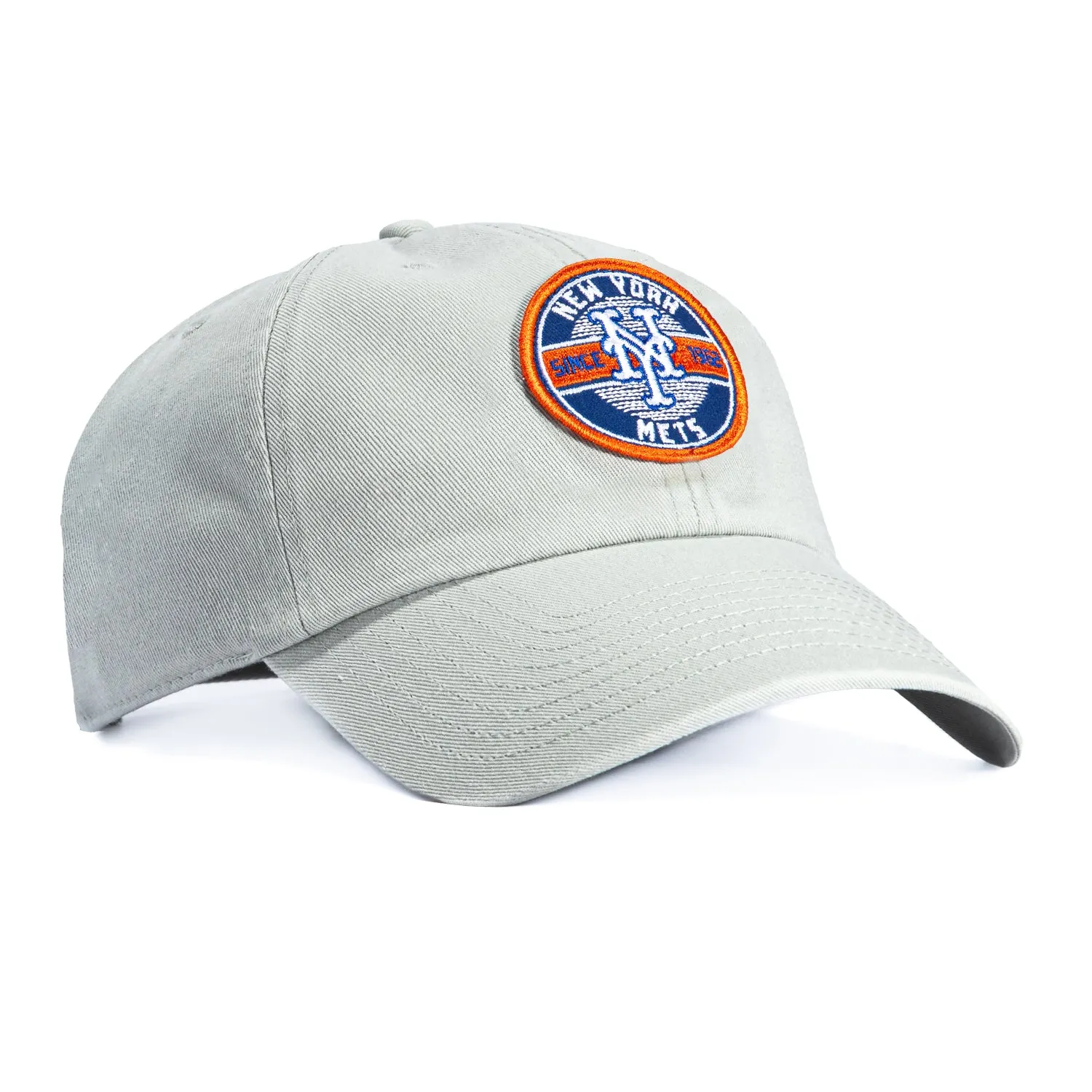 47 Brand Cleanup New York Mets Circle Est. 1962 Patch Strapback Hat - Grey sold by Hat Club