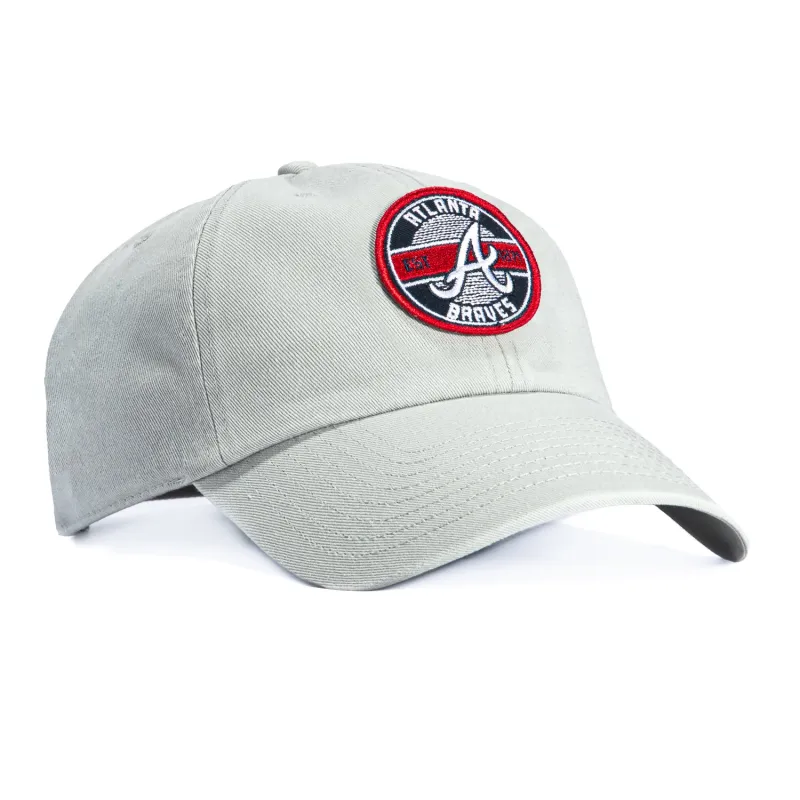 47 Brand Cleanup Atlanta Braves Circle Est. 1871 Patch Strapback Hat - Grey sold by Hat Club