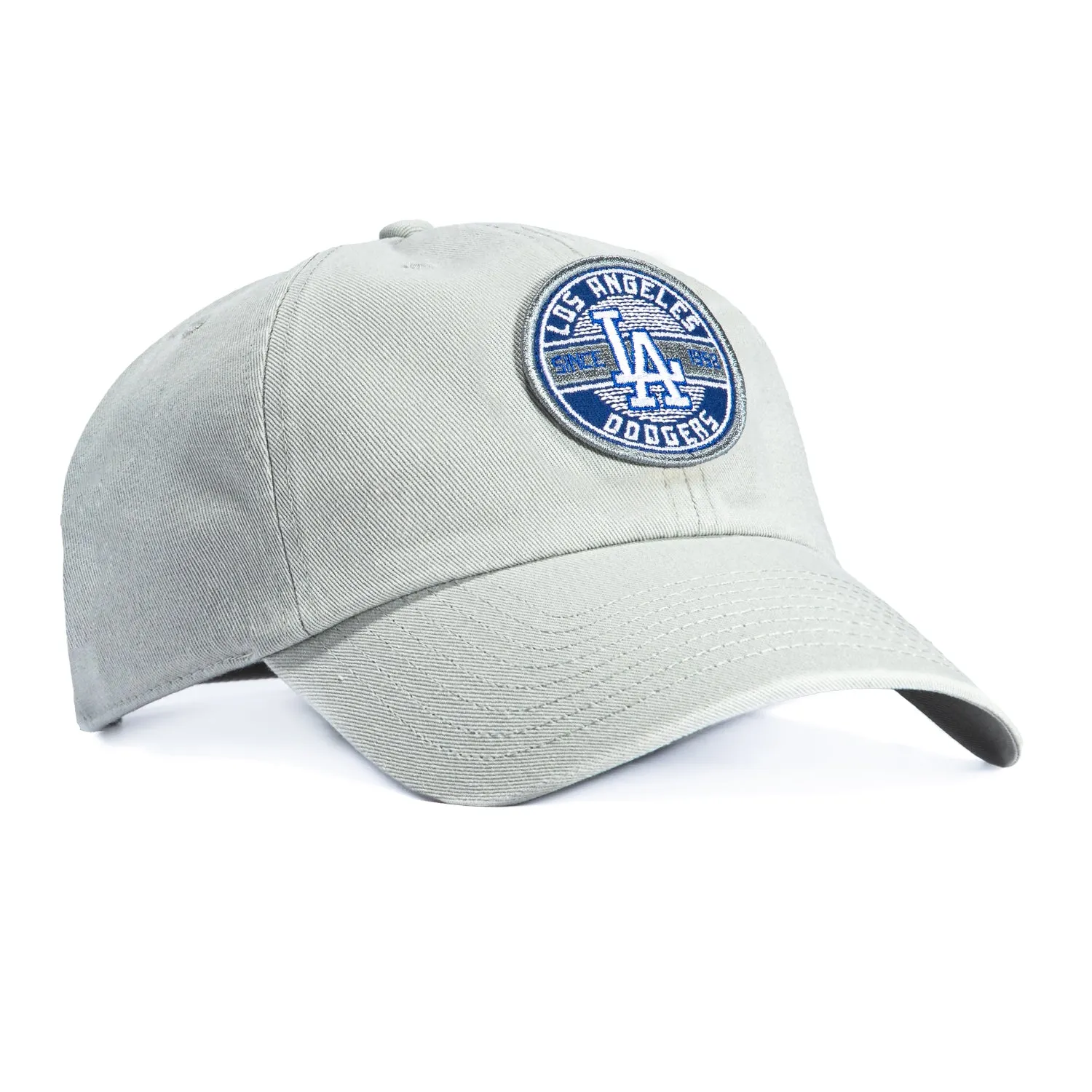47 Brand Cleanup Los Angeles Dodgers Circle Est. 1958 Patch Strapback Hat - Grey sold by Hat Club