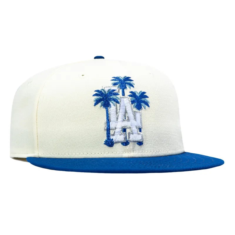 New Era 59Fifty Los Angeles Dodgers Palm Hat - White, Royal sold by Hat Club