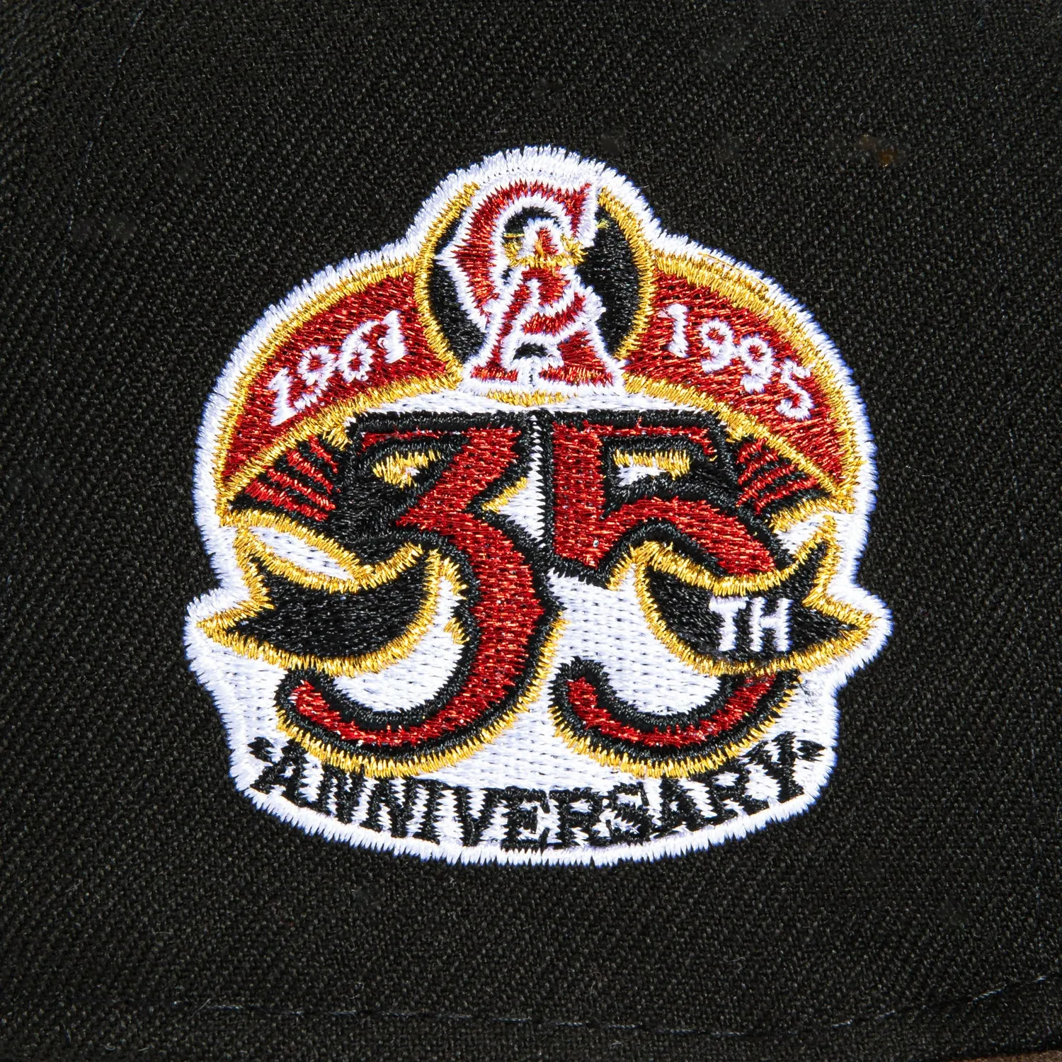 New Era 59Fifty Los Angeles Angels 35th Anniversary Patch Hat - Black, Brown sold by Hat Club product image thumbnail 5