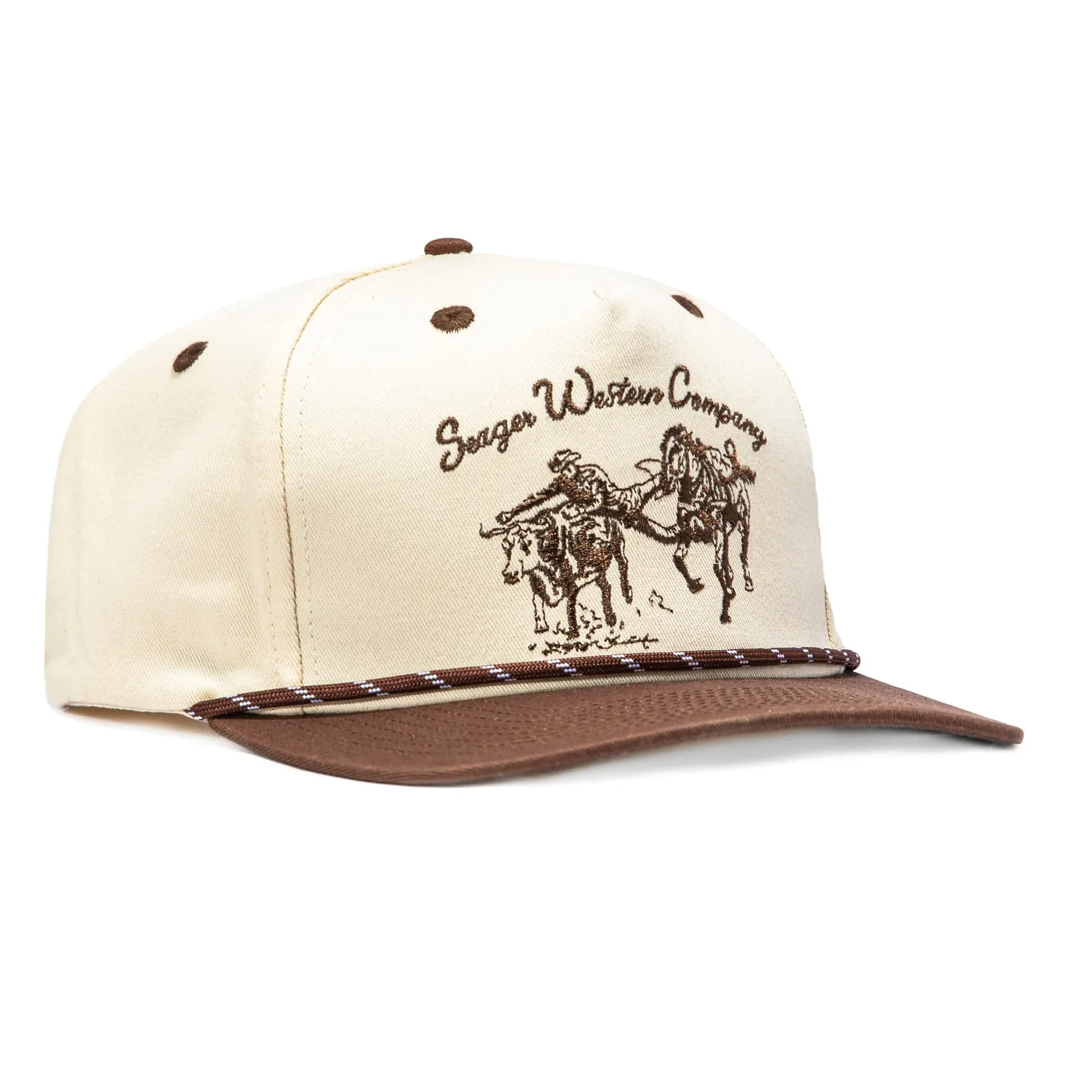 Seager Los Rios Twill Snapback Hat - Tan, Brown sold by Hat Club