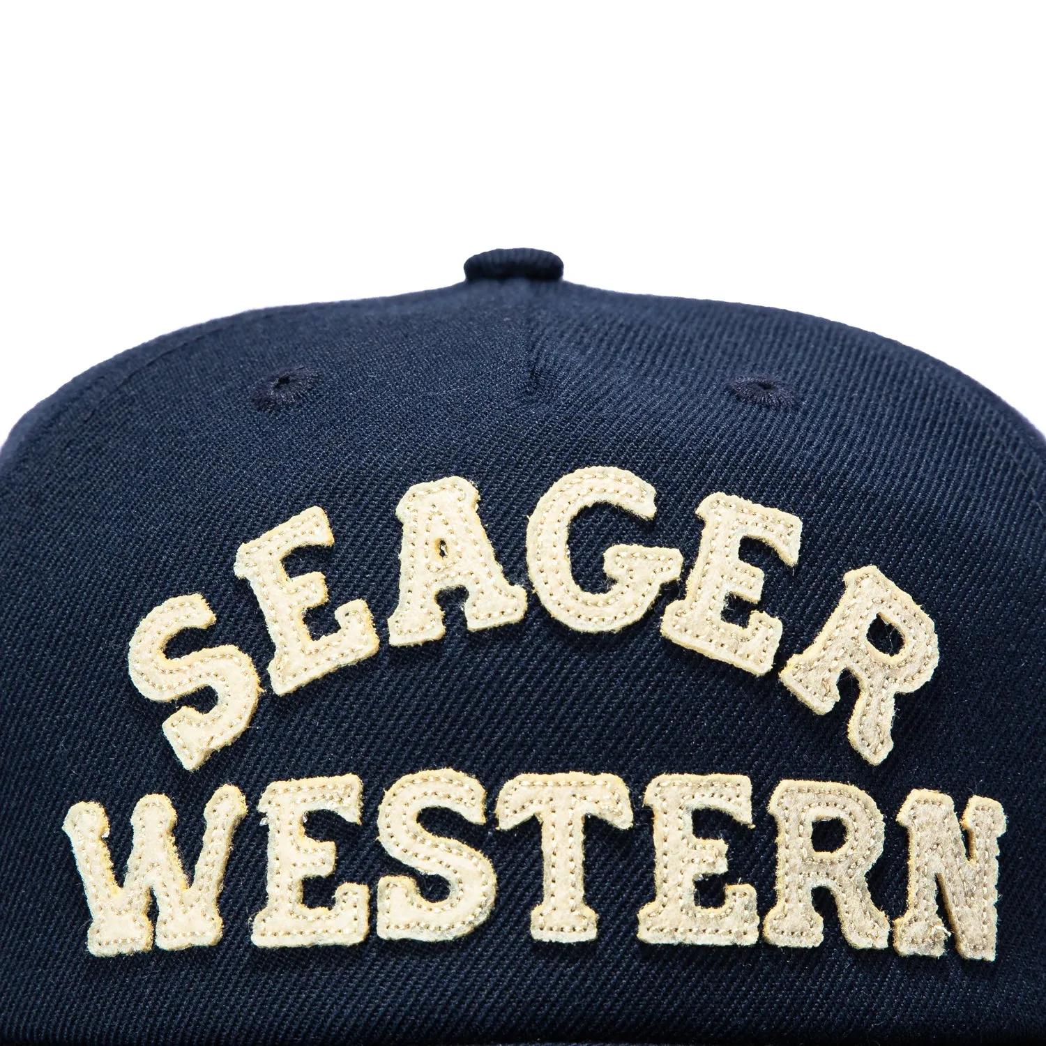 Seager Western Snapback Hat - Navy sold by Hat Club product image thumbnail 4
