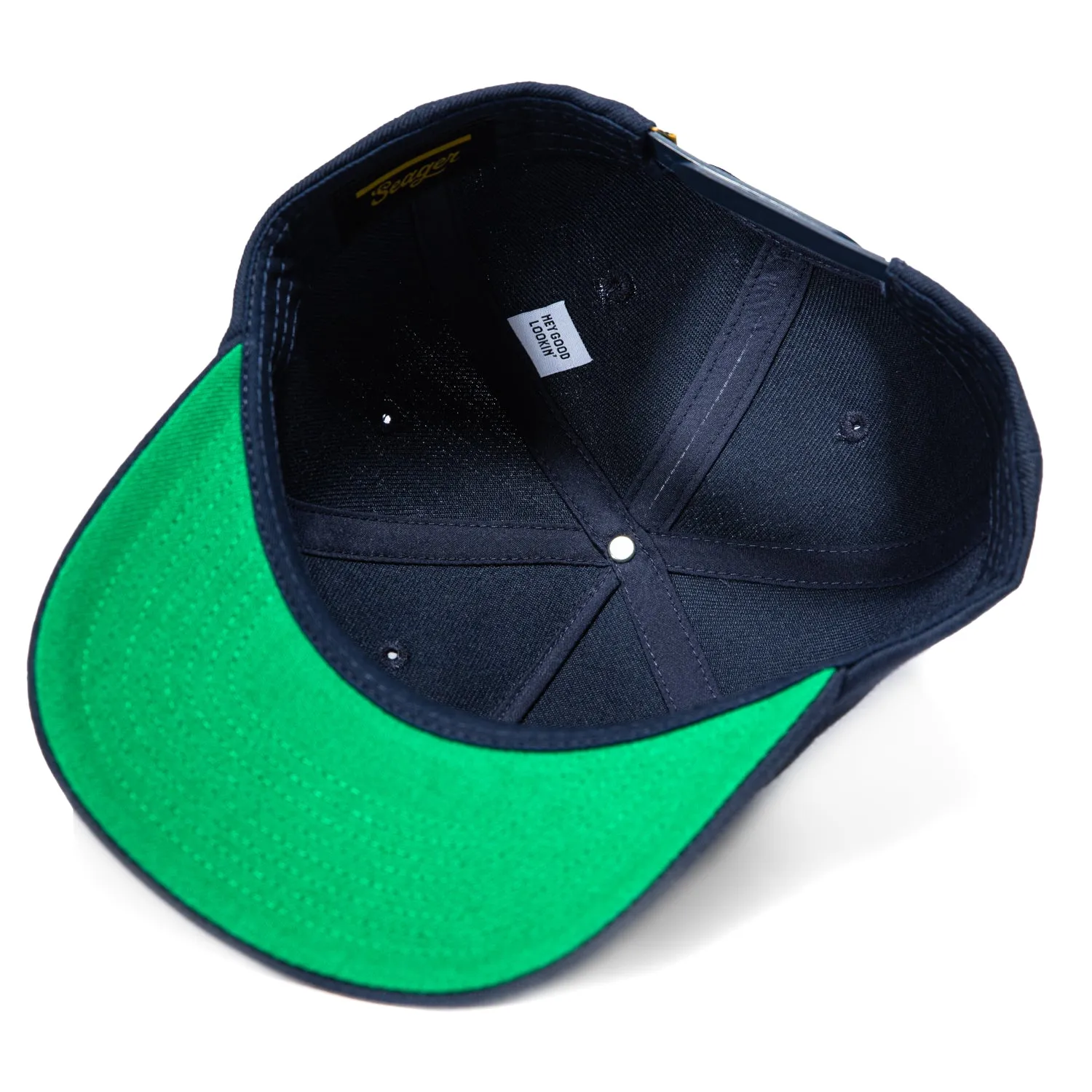 Seager Western Snapback Hat - Navy sold by Hat Club product image thumbnail 2