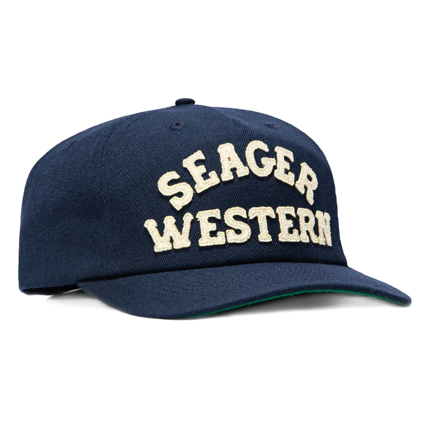 Seager Western Snapback Hat - Navy sold by Hat Club