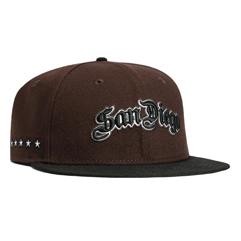 New Era 59Fifty Cash Pack Hat Club San Diego Old English Hat - Brown, Black made by New Era